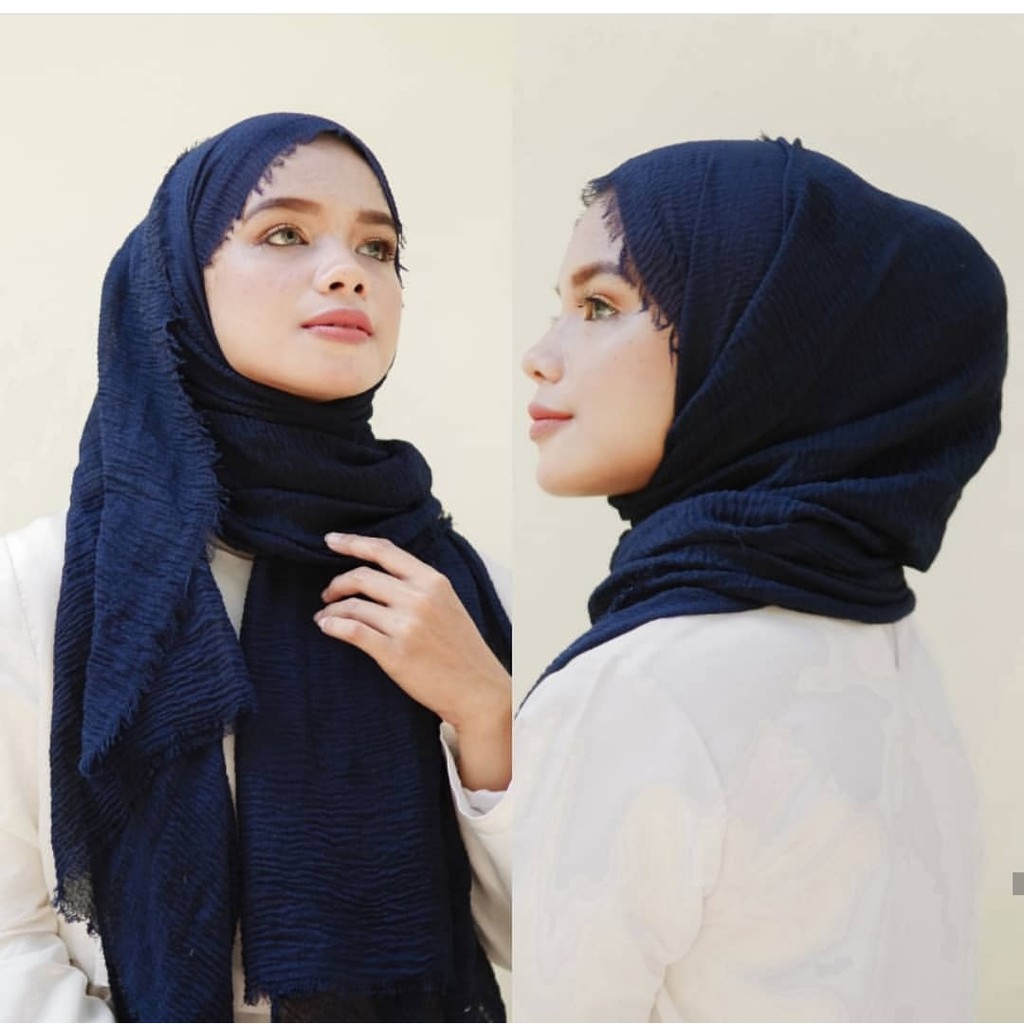 (1KG MUAT 10 PCS ) CRINCKLE SHAWL PASHMINA ORI HIJAB JILBAB KHIMAR INSTANT BERGO KERUDUNG SEGIEMPAT