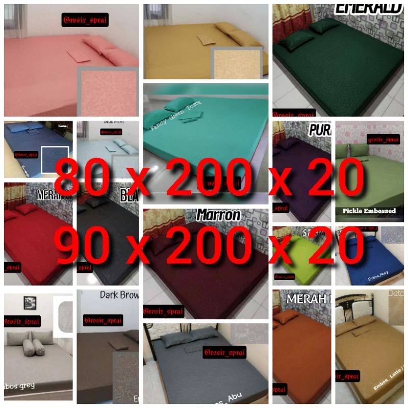 sprei polos embos 80x200x20 & 90x200x20