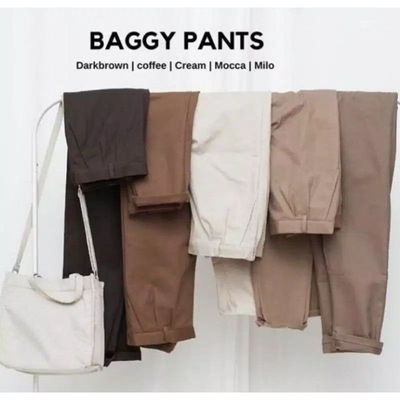 DHEZHE Baggy pants wanita katun celana panjang wanita celana kantor