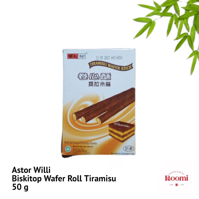 

Astor Willi Tiramisu 50g /Biskitop Wafer Roll/