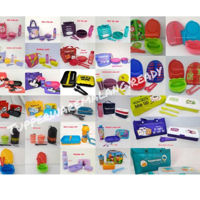 (F-IGE> (✉> [PROMO] KOTAK BEKAL/ TEPAK MAKAN ANAK TUPPERWARE KIDDOS/ MICKEY MINNIE LUNCH SET/ COSMO 