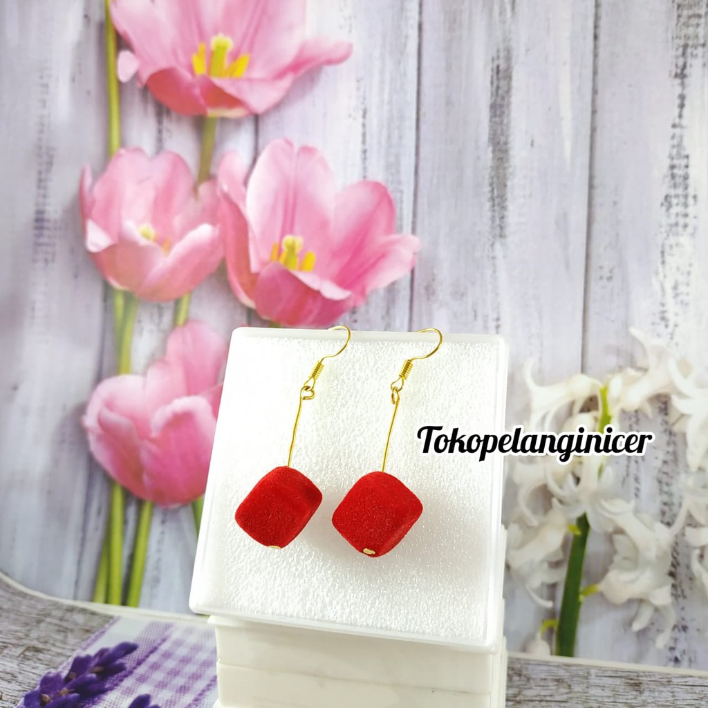 Anting Dadu kekinian Anting hijab fashion aksesoris gaya bohemian By Tokopelanginicer