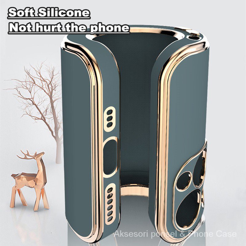 Plating TPU iPhone Case 12 Pro Max Case iPhone 11 Pro Max 7 8 Plus 8X XR X Max Warna Solid Case Full Cover TPU kasing