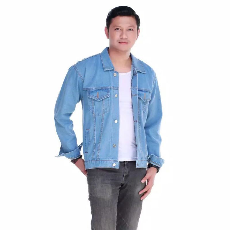 Jaket Jeans Pria Big Size/Jaket Jeans Big Size/Jaket Jeans Hitam Big Size