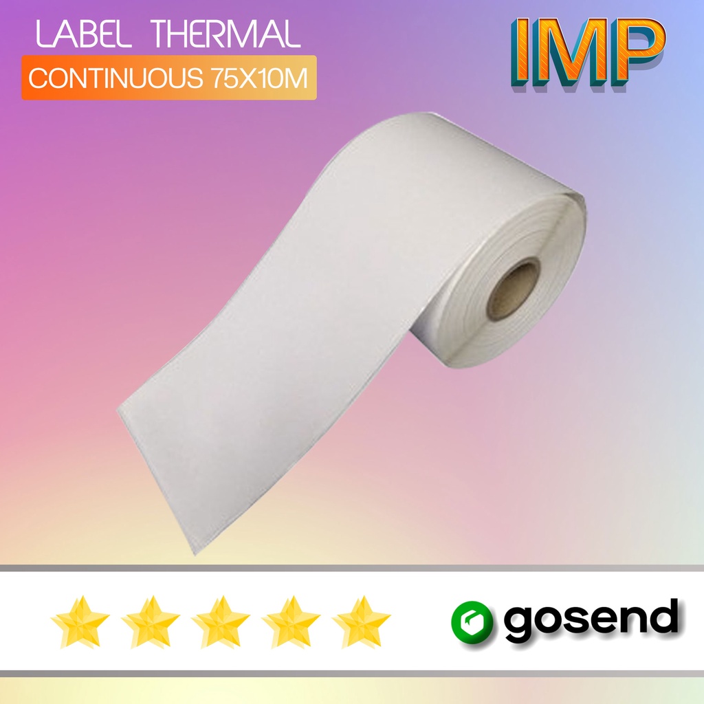 

Kertas Label Stiker Thermal Barcode Continouos 75x10m