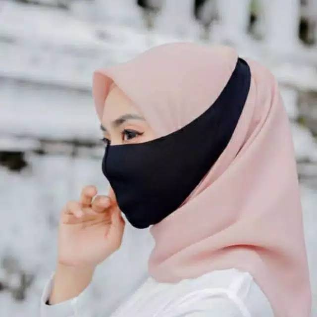 Masker Hijab / Hijaber bahan kain scuba