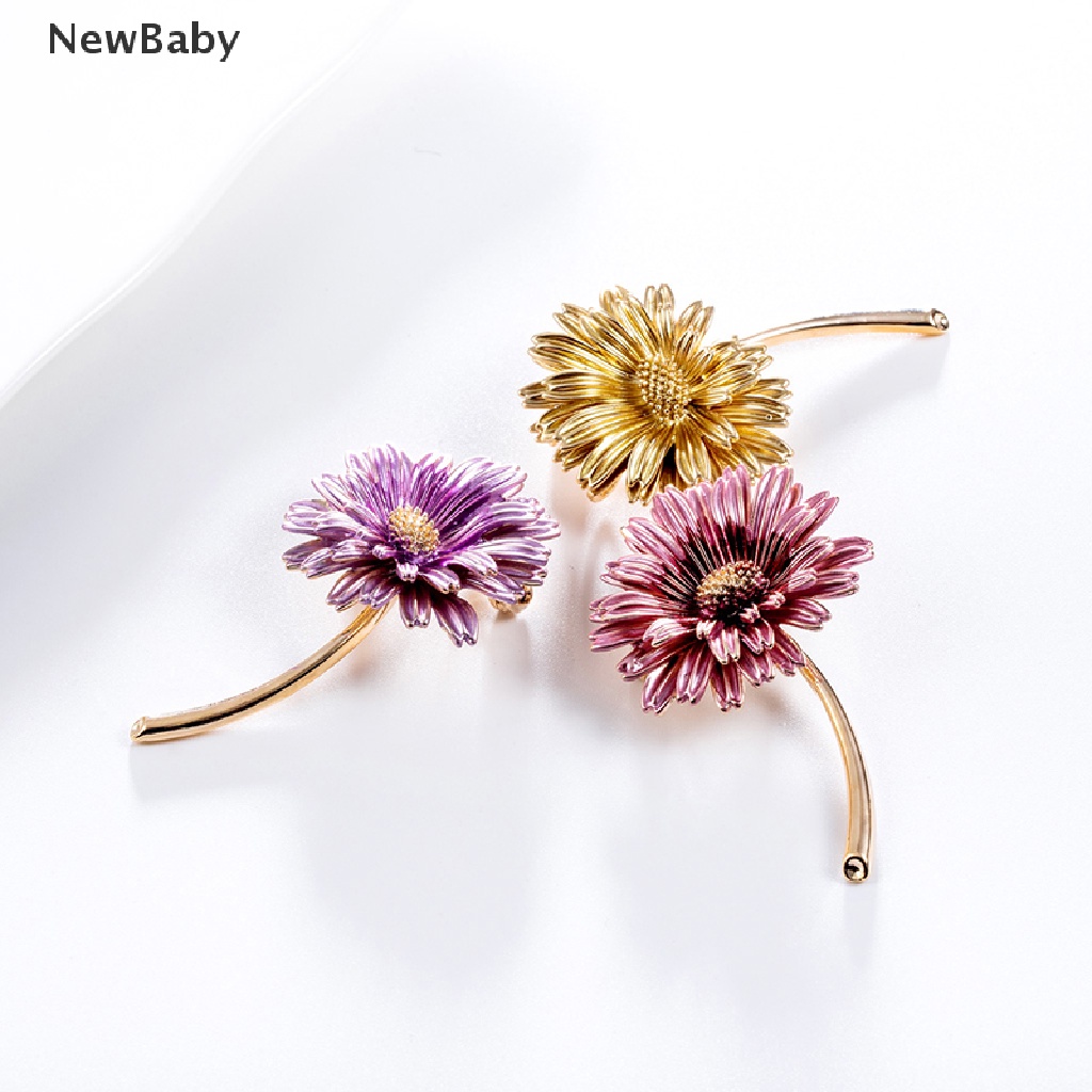 Newbaby Bros Pin Enamel Bunga Aster Untuk Aksesoris Pakaian Wanita