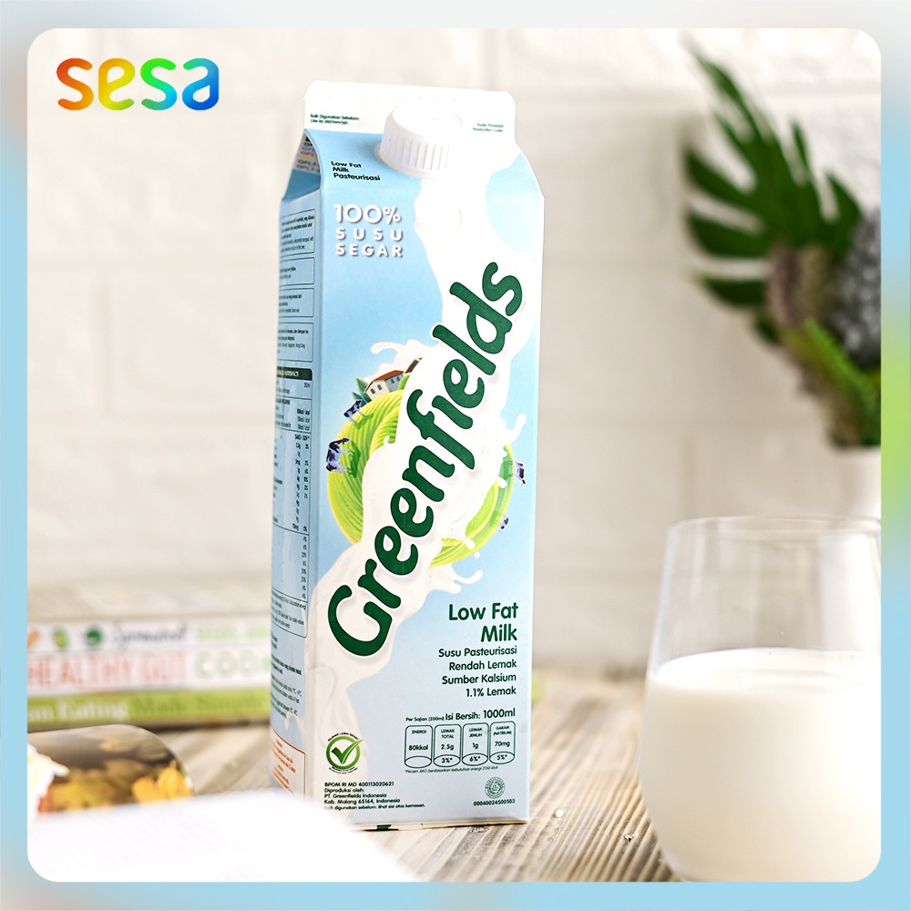

GREENFIELDS Fresh Milk Low Fat 1 Liter - Susu Rendah Lemak
