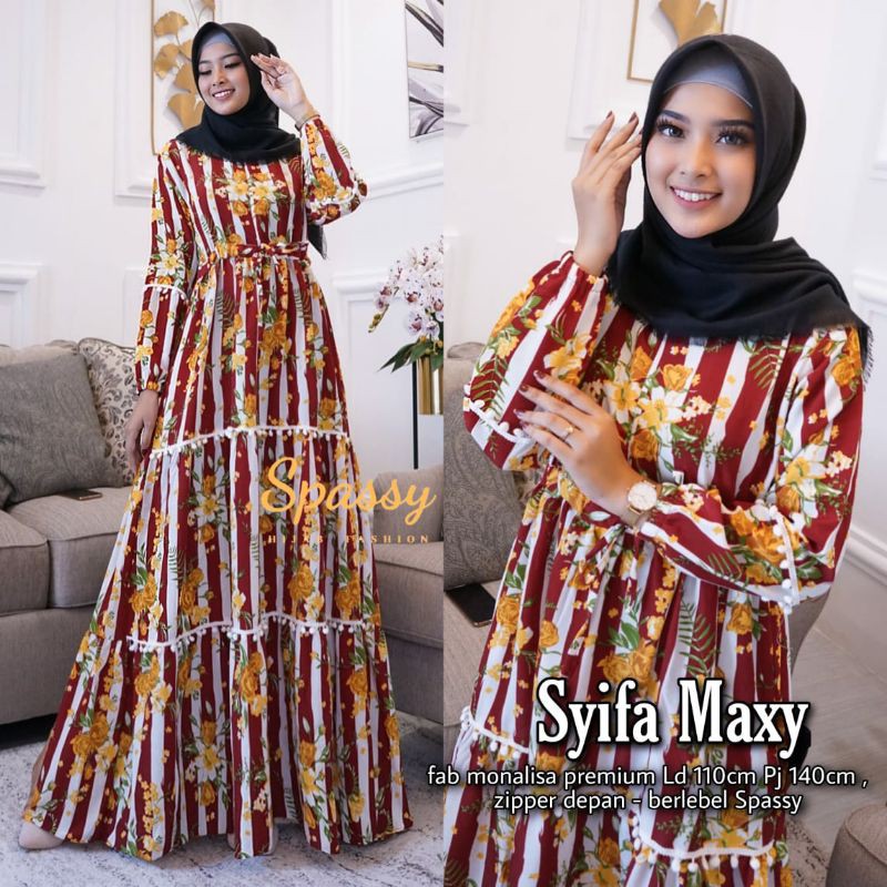 Syifa Maxy By:Spassy/Gamis/Dress/Dress Muslim/Fashion Muslim Wanita