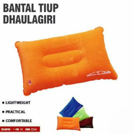 Bantal tiup dhaulagiri / Travel Pillow/Bantal Angin Tiup Inflatable Ringan Bentuk Persegi Untuk Istirahat/Bantal Tiup Portable