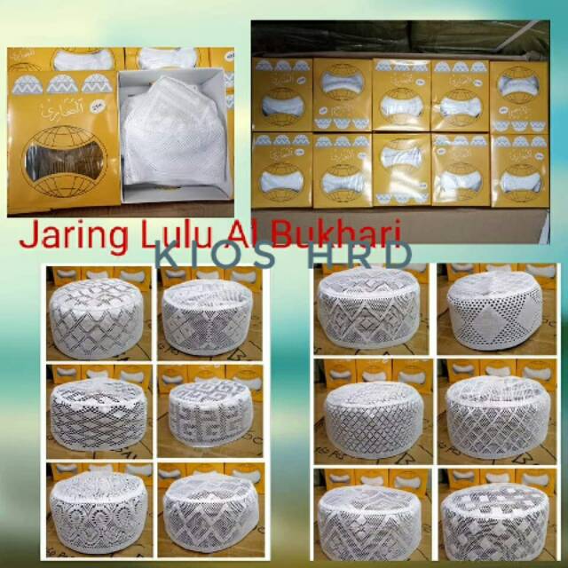 Peci Kopiah Jaring Lulu Al Bukhari murah kopiah jaring Lulu min 1 Lusin Lulu peci jaring tipisHabaib