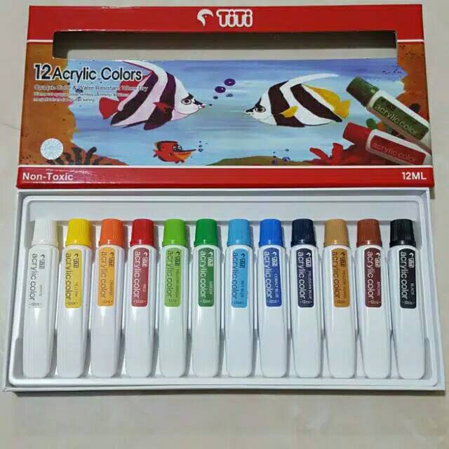 

Acrylic Colors / Cat Acrylic Titi 12 warna