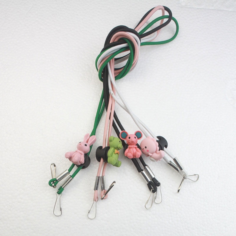 Masker Lanyard Wajah Tali Gantung Leher Dapat Disesuaikan Adjustable Tanpa Jejak Telinga Kartun Tali Gantung Dua Untuk Pria Dan Wanita