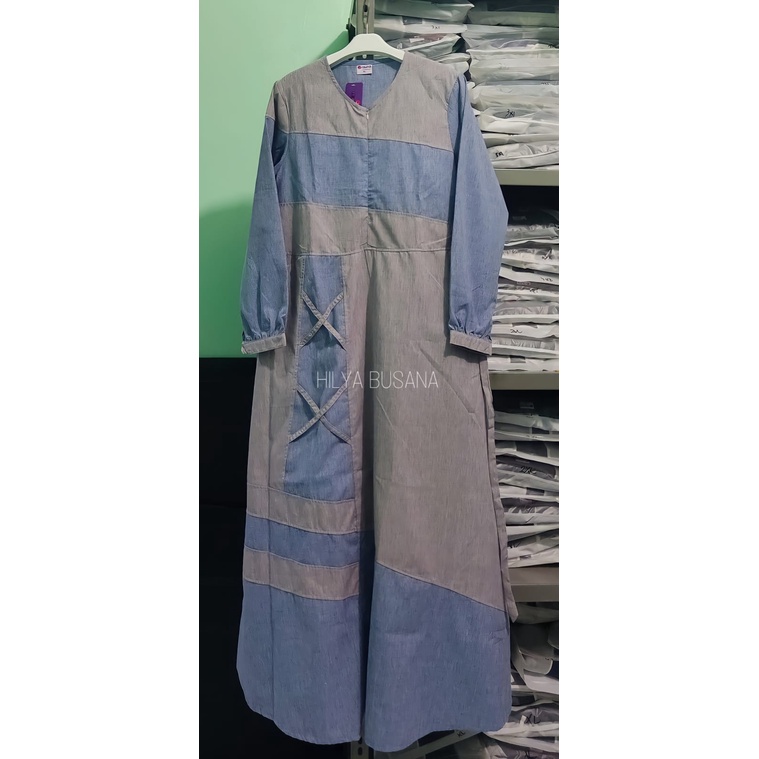 Rauna Couple / Gamis,Koko, Remaja  / GD - 38  Biru / Fashion Muslim