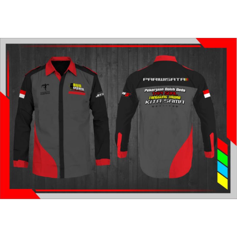 ( COD ) KEMEJA BUS MANIA INDONESIA PARIWISATA