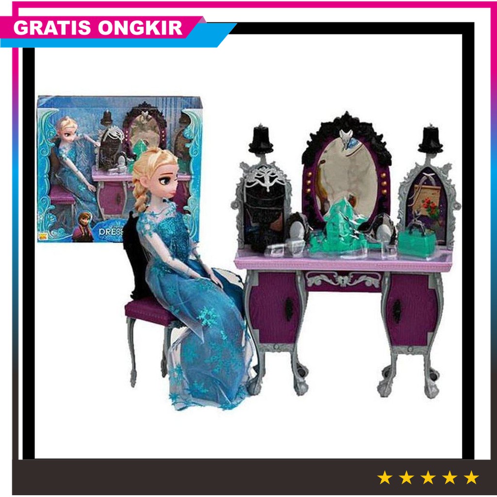 Diskon Stok Ready Fashion Dresser Frozen  Mainan  Anak Meja  