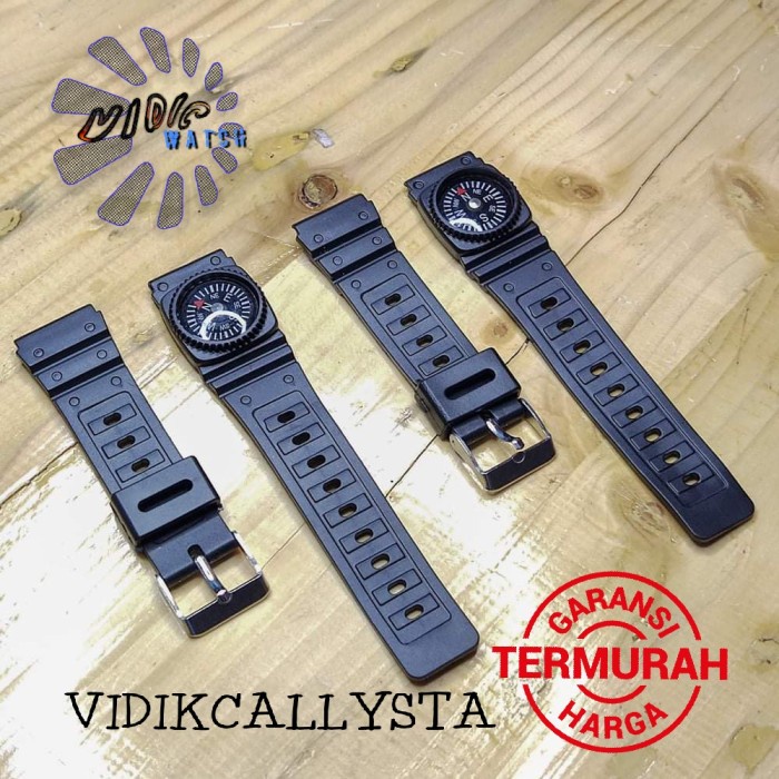 TALI JAM TANGAN RUBBER KARET CASIO 20MM CALCULATOR 20 MM