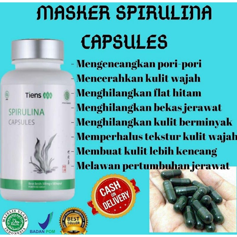 MASKER SPIRULINA TIENS (30 Kapsul)