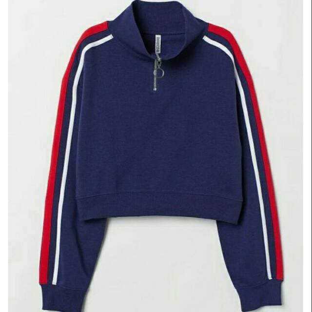 H&M Collar sweater/HM sweater/HnM sweater/H&M sweater/navy sweater/H&M outer/H&m sweatshirt stripe