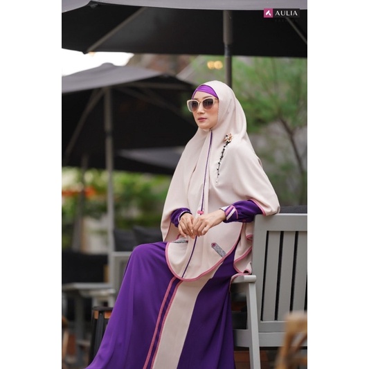 Aulia Fashion Set Gamis Busui Syari Premium NEW QAMEELA DARK VIOLET