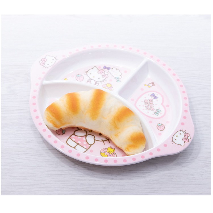 Piring makan anak Melamin 3 Sekat PM07 Hello kitty Melody Tsumtsum doraemon frozen sumikko thomas paw patrol cars spiderman