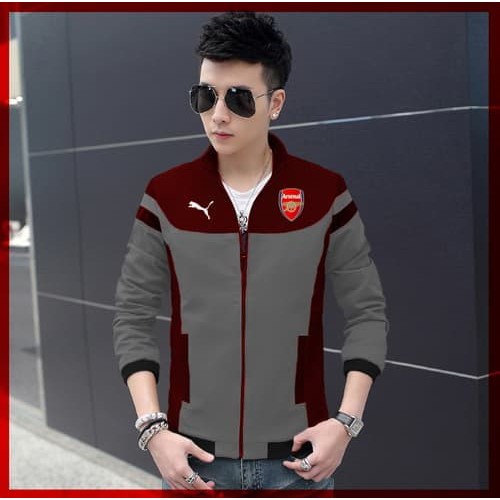 [Jaket Arsenal Abu Marun CL] jaket pria arsenal abu marun