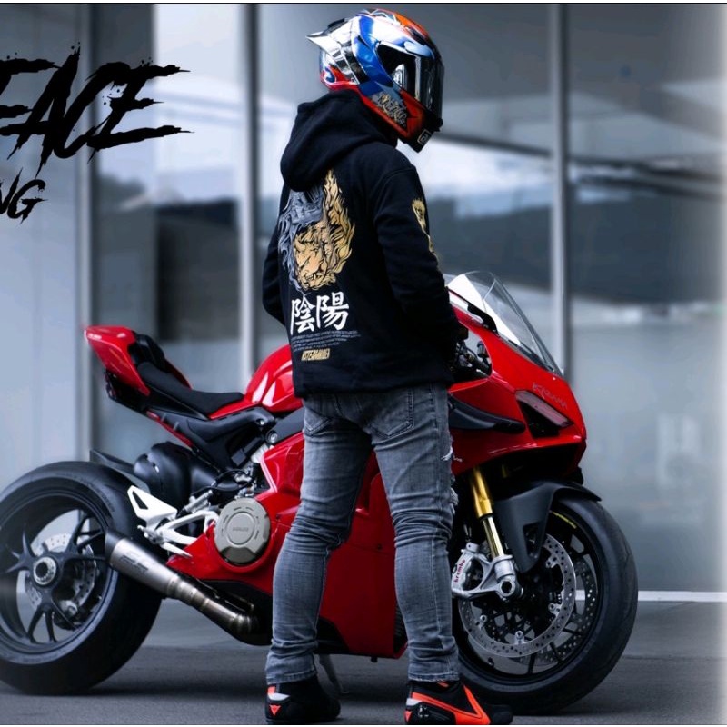 HOODIE SUNMORI HSTEAM RIDER YIN YANG TWO FACE V2  EXCLUSIVE NEW SAIZ XL
