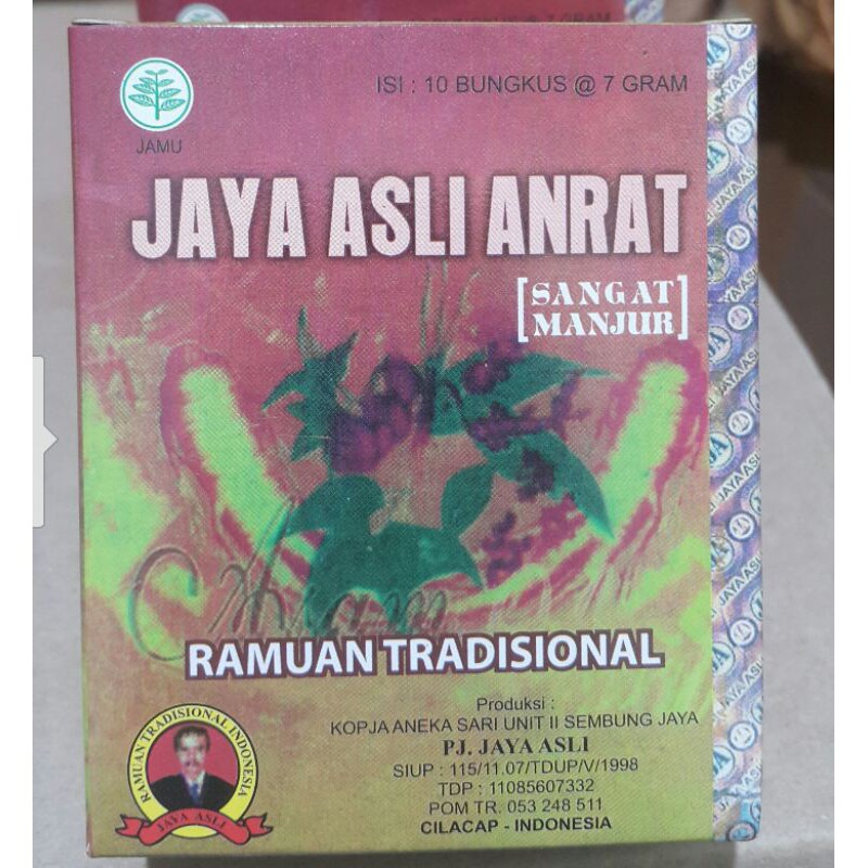 JAYA ASLI ANRAT / JAMU ASAM URAT ISI 10 SAchet