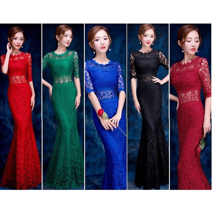 Gaun Pengantin 0550118 Merah Hijau Biru Hitam Wedding Gown Wedding Dress