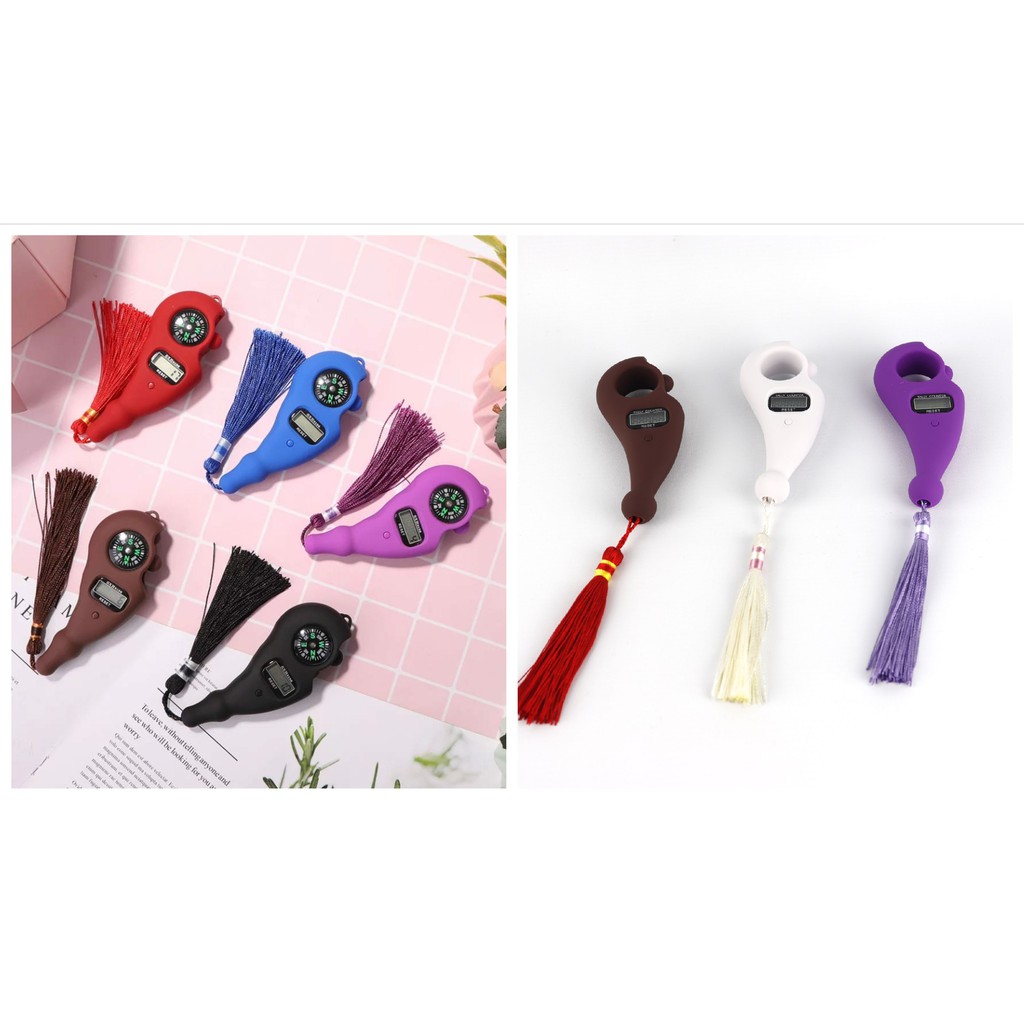 Muslim Tasbih Manik Digital Warna Biru- Panjang 11 cm