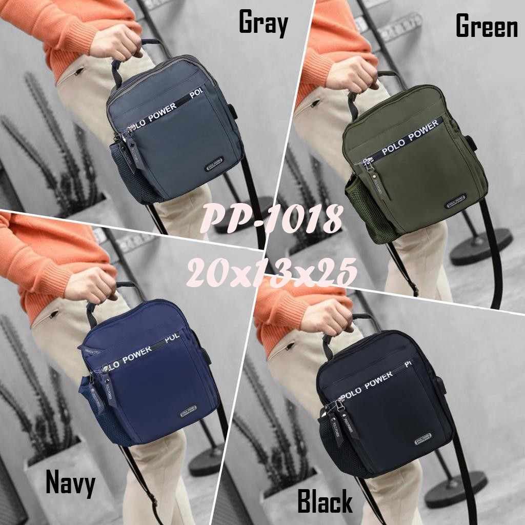 POLO POWER Tas Selempang Pria Tas Ipad USB Sling bag Import Tas Slempang Trendy Pria Waterproof