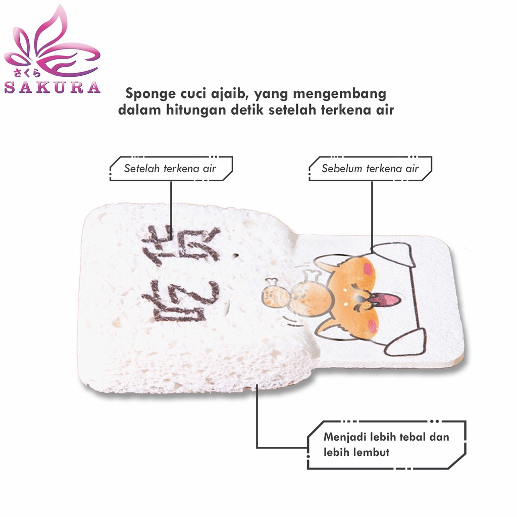 Sponge Cuci Piring Serbaguna/Sponge Cuci Piring Import Termurah Bermotif Unik&amp;Lucu-SOSOYO