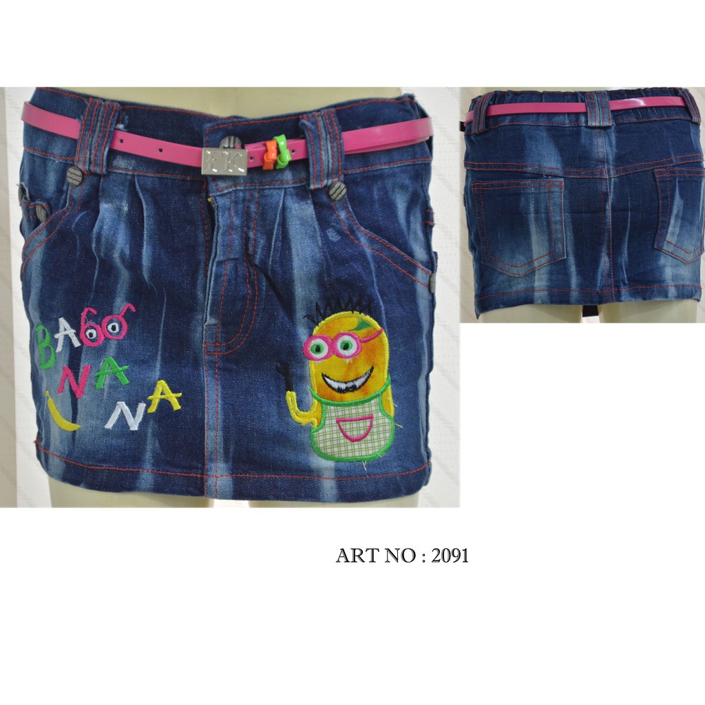 Rok Pendek Denim Anak Perempuan