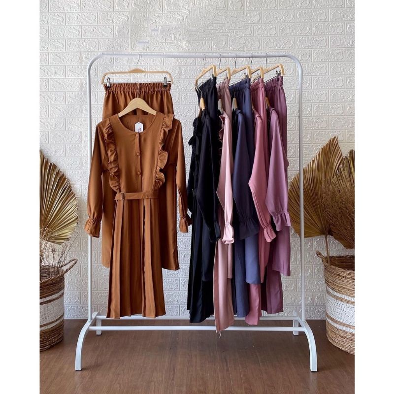 Hika Setelan Wanita - One Set Wanita - Baju Setelan Wanita- Setelan Muslim Wanita - Set 2in1