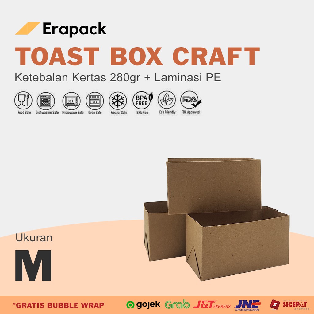 

Toast Box Craft Laminasi Tempat Sandwich Size M (10x5x5.5 cm )