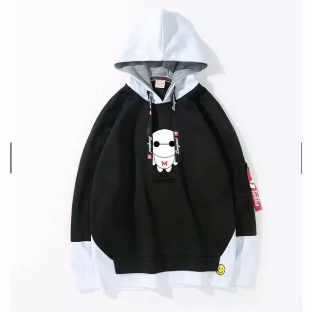 Big Monster Hoodie Pria Jumper Jaket Couple Gaya Korea