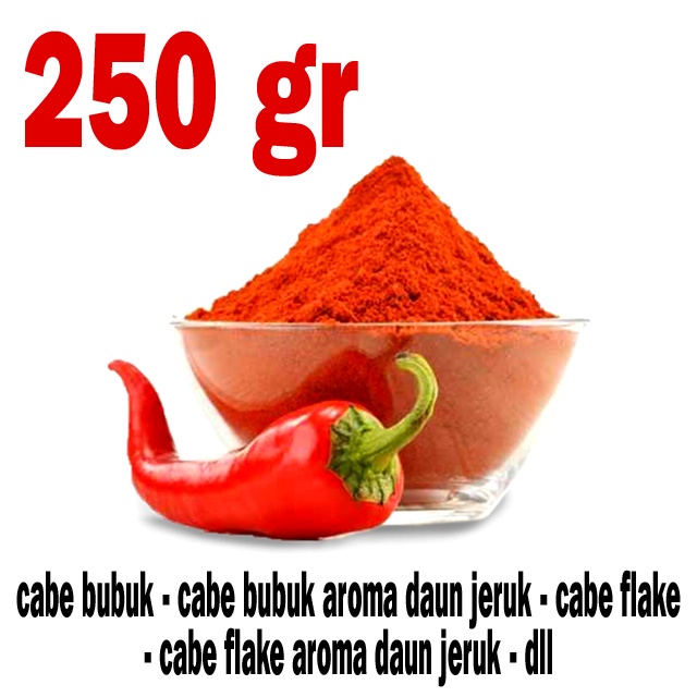 

250g Cabe Bubuk Flake Daun Jeruk Bumbu Tabur Premium 250 g