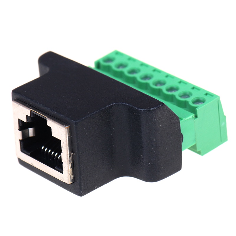 Adapter Extender Kabel Ethernet RJ45 Female Ke Terminal Sekrup 8