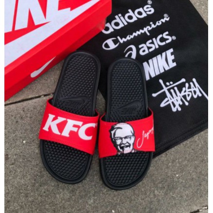 OBRAL..!!! SANDAL Niike Benassi X KFC Red &amp; White Black