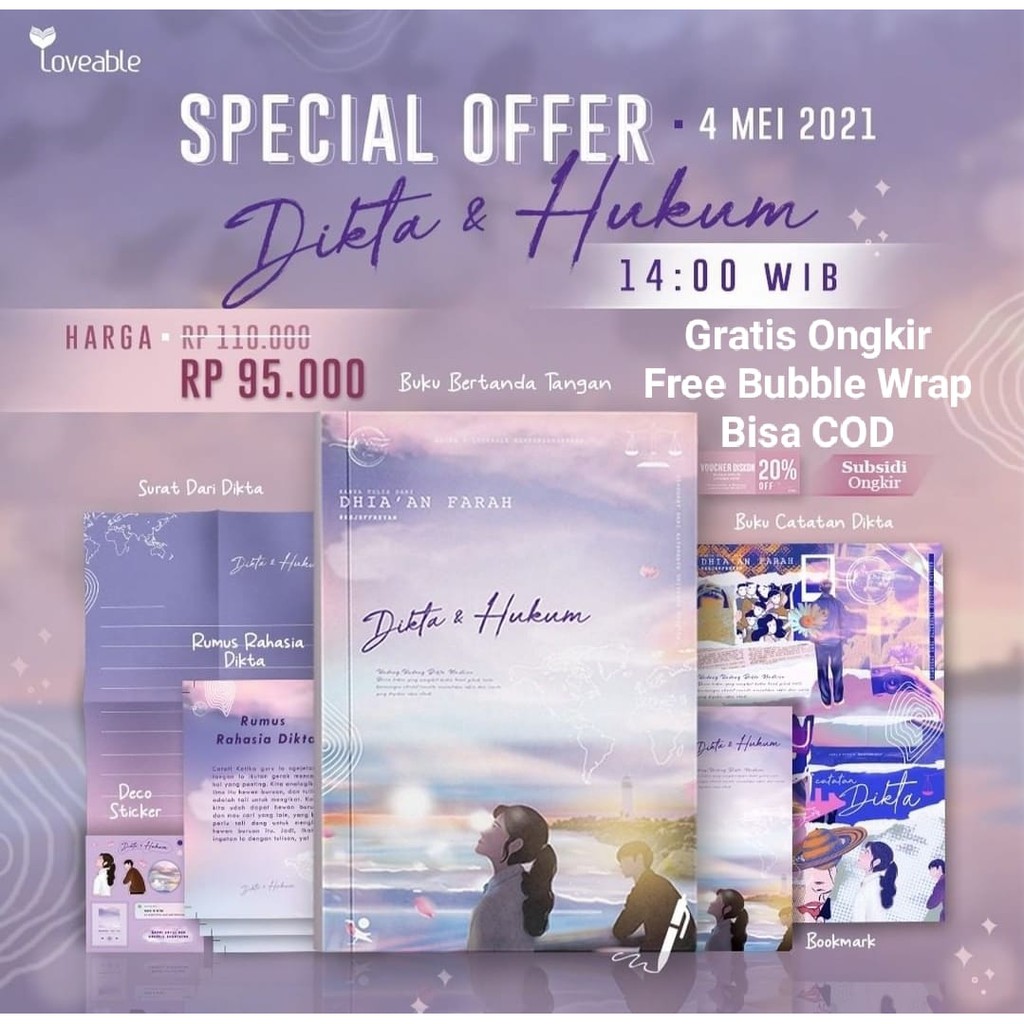 Tanggselbooks Novel Dikta Dan Hukum Dhia An Farah2 Shopee Indonesia