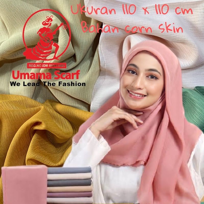 HIJAB SEGIEMPAT CORNSKIN LC BY AZARA / UMAMA || SEGIEMAT CORNSKIN LASERCUT PREMIUM