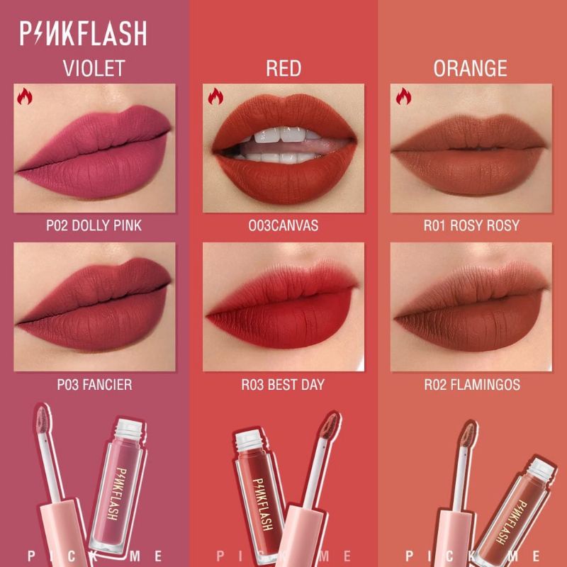 PINKFLASH Lasting Matte Lipcream/Lipcream PinkFlash Best Seller