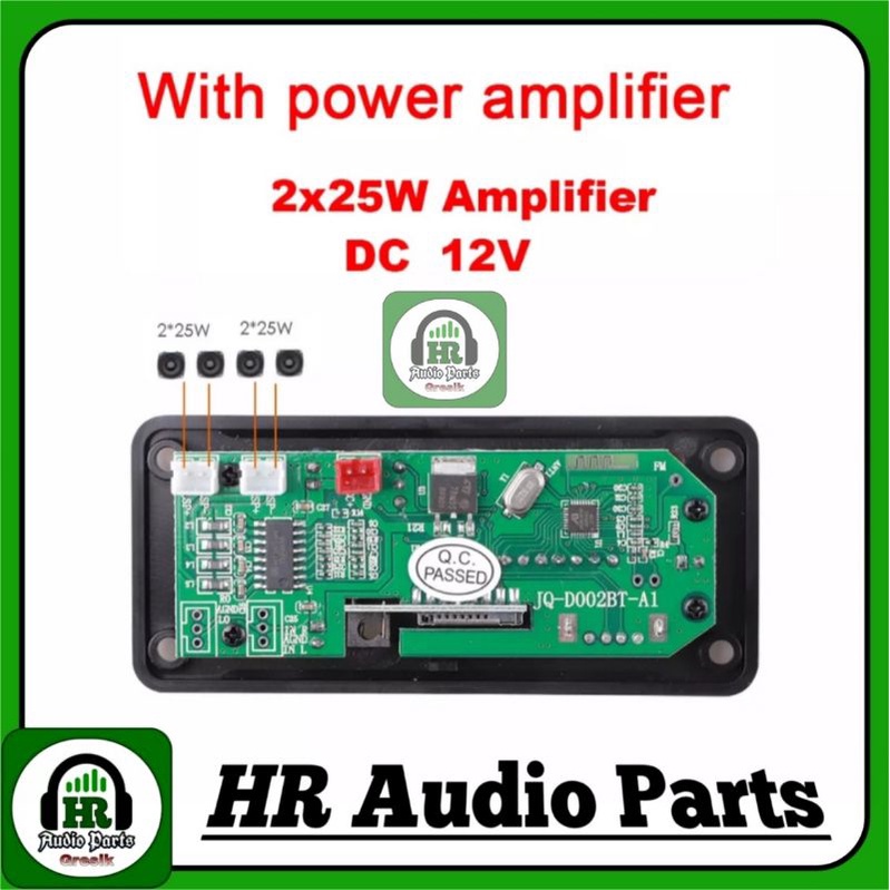 Mp3 Bluetooth 5.0 Plus Amplifier Stereo 25W DC 8V - 12V 2x 25Watt 50W