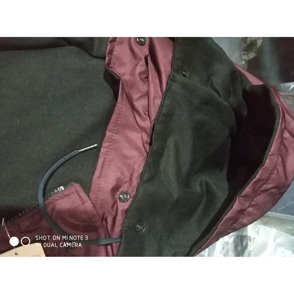 Atjin- Jaket Bolak balik Parka Pria Bahan Tebal