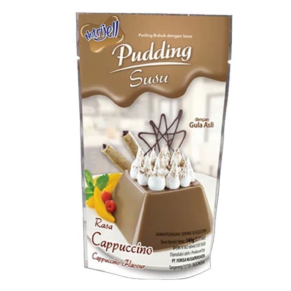 nutrijel PUDING susu rasa cappuccino flavour 145gr (4.2oz)