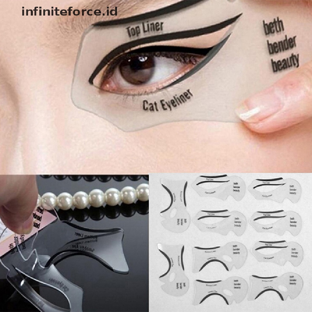 Infiniteforce.id Kartu Cetakan Eyeliner / Eyebrow / Eyeshadow Untuk Makeup / Kosmetik Wanita