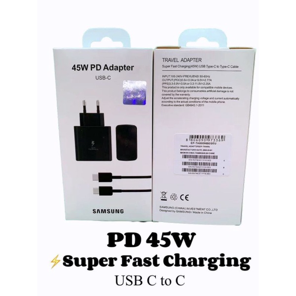 CHARGER SAMSUNG 45W ORIGINAL 100% SAMSUNG PD C TO C ORIGINAL GT