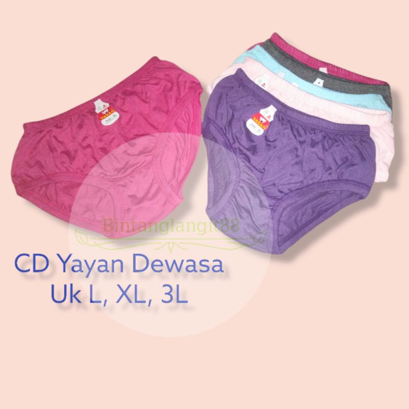 CELANA DALAM WANITA CD REMAJA L, XL, 3L YAYAN DEWASA/VIENNA