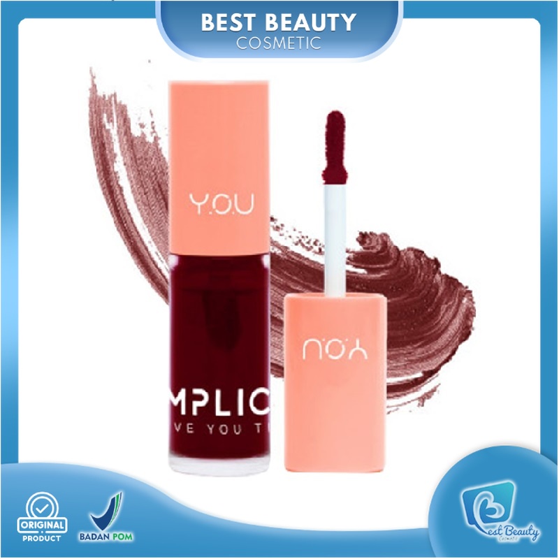 ★ BB ★ Y.O.U Simplicity Love You Tint | Liptint  Lipstick - Ringan Tahan Lama - Quick Dry Tidak Lengket - YOU