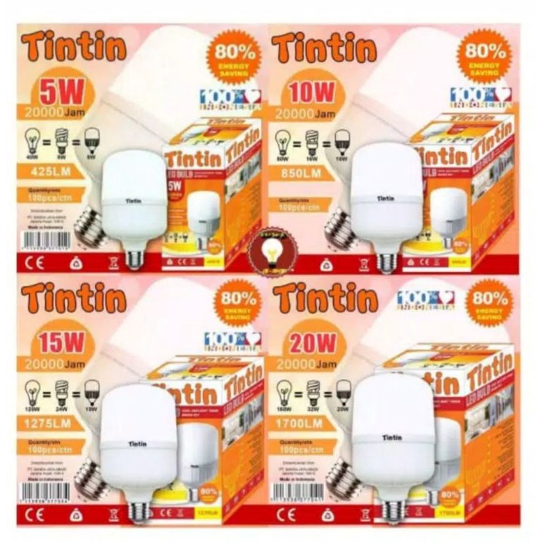 lampu led tintin 20watt/bolam murah 20watt kapsul